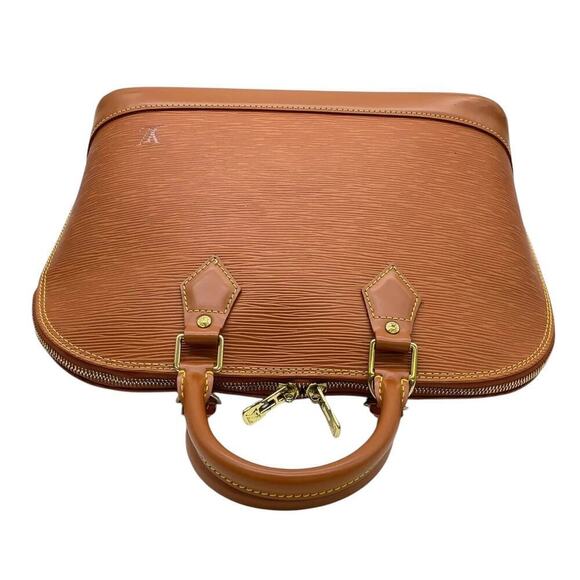 Louis Vuitton Epi Alma Brown Zipangu Gold Handbag W/ Padlock, Keys & Dustbag Y2K - Picture 13 of 16